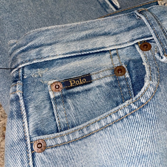 NWT Polo Ralph Lauren Distressed Denim Midi Skirt - Picture 7 of 8